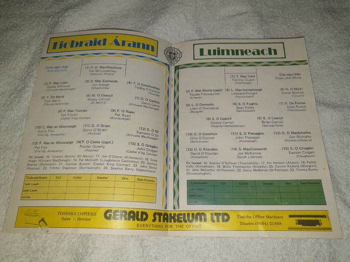 Old & Rare Gaa Programme For Sale Here