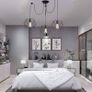 Modern and Retro Pendant Light, 3 Arms DIY Spider Chandelier Creative Adjustable 150CM Vintage Ceiling Pendant Lamp Fixture with E27 Socket, Black Image 3