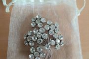 Floral diamante brooch
