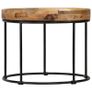 Coffee Table Solid Mange Wood and Steel 50x40 cm Image 3