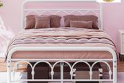 4ft6 Double Bed Frame with High Headboard and Foot