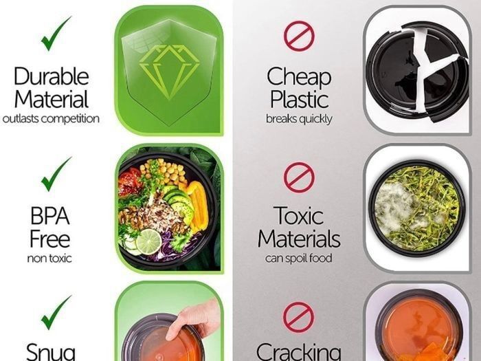 NEW [30 Pack] Meal Prep Containers Reusable with Airtight Lids - Stackable Microwavable Dishwasher Safe Freezer Food Containers - Food Prep