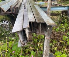 Galvanised steel palisade fencing posts 7ft3