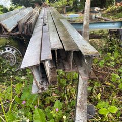 Galvanised steel palisade fencing posts 7ft3