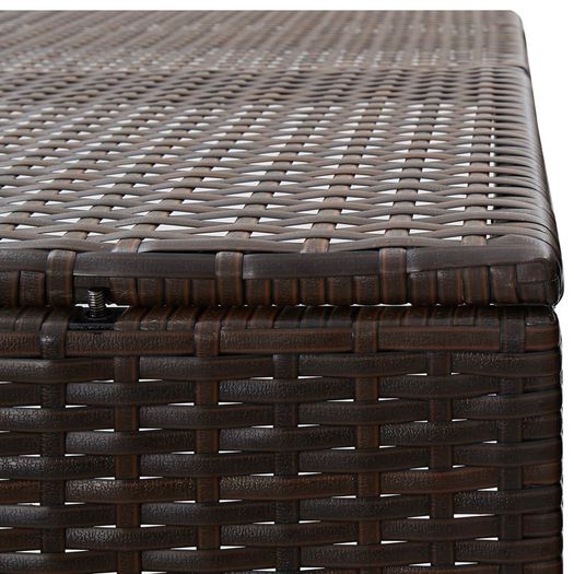 Triple Wheelie Bin Shed Brown 229x78x120 cm Poly Rattan