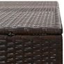 Triple Wheelie Bin Shed Brown 229x78x120 cm Poly Rattan Image 9