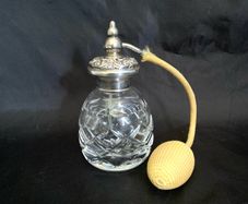 Vintage Art Nouveau Style Silver Topped Crystal Perfume Atomiser
