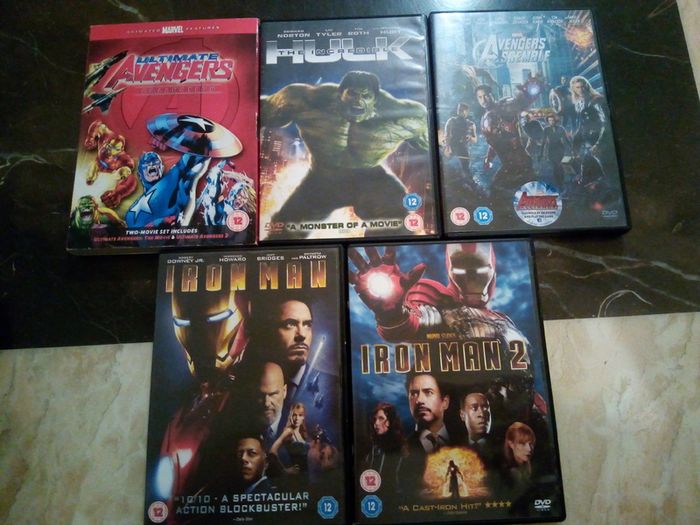 Marvel Dvd Bundle Hulk Iron Man Avengers Superhero Movies