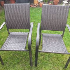 Pair of Wicker Garden Chairs