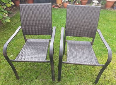 Pair of Wicker Garden Chairs