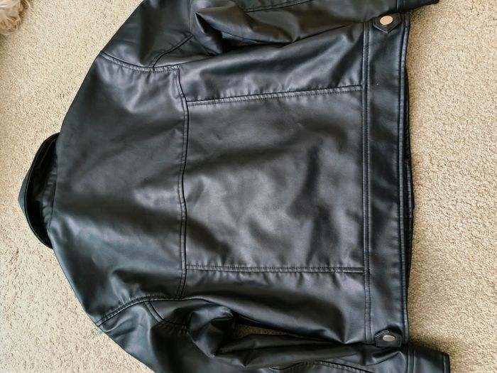 Next Kids Black PU Leather Biker Jacket (Age 12)