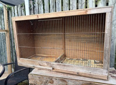 wooden bird cage