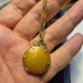 Unique Item. Antique pendant with a faded picture of a lady. Image 2