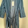 New Denim Kimono Style Jacket with tie Belt Image 2