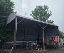 Double bay hay shed