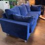 Blue 3 Seater Sofa for Collection Image 3