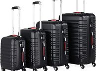 main image for ad Set of 4 Suitcases - Choice of Colours - Sizes S, M, L, XL - Gel Handles, Combination Lock - Travel Suitcases - Set of Trolley Suitcases, Black