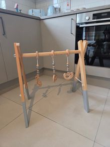 Wooden baby gym