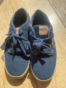 Vans size 3 navy blue