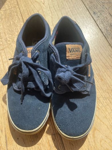 Vans size 3 navy blue