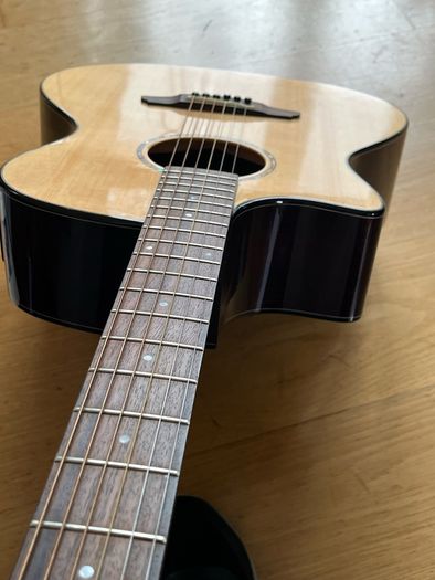 Electric acoustic left handed guitar