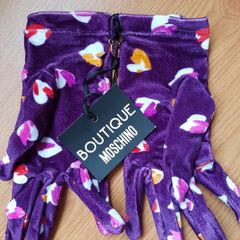 BNWT - Boutique Moschino purple gloves