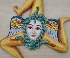 The Trinacria, a traditional, iconic symbol of Sicily