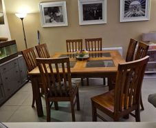 Solid Oak 8-seater Square Dining Set