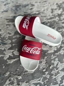 Coca-Cola flip-flops, size UK 9/10, like new.