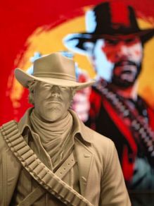 3D Printed Arthur Morgan Bust From Red Dead Redemption 2