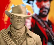 3D Printed Arthur Morgan Bust From Red Dead Redemption 2