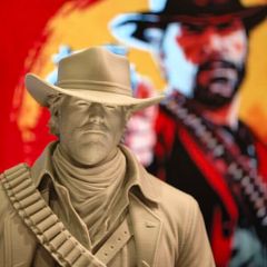 3D Printed Arthur Morgan Bust From Red Dead Redemption 2