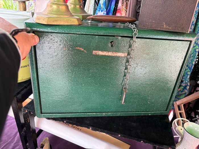 Vintage Industrial metal Engineer's drawers with working key