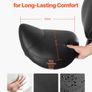 450LBS Saddle Stool with Back Support Rolling Adjustable PU Leather Salon Chair Image 4