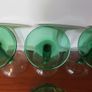 Fabulous Set of Four Vintage Retro Luminarc Long Emerald Green Stemmed Alsace White Wine Glasses, Made in France, Circa 1970, (Straight Stems) Image 7