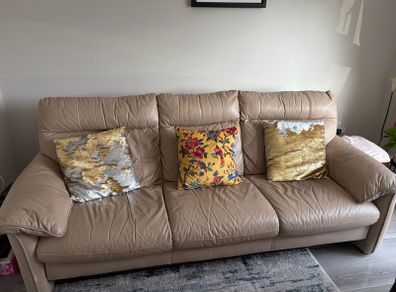 3 seater leather sofa
