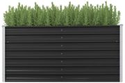 Garden Raised Bed Anthracite 160x40x77 cm Galvanised Steel