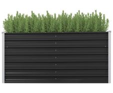 Garden Raised Bed Anthracite 160x40x77 cm Galvanised Steel