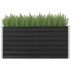 Garden Raised Bed Anthracite 160x40x77 cm Galvanised Steel