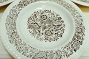 Set of six vintage French plates/soup plates and matching platter