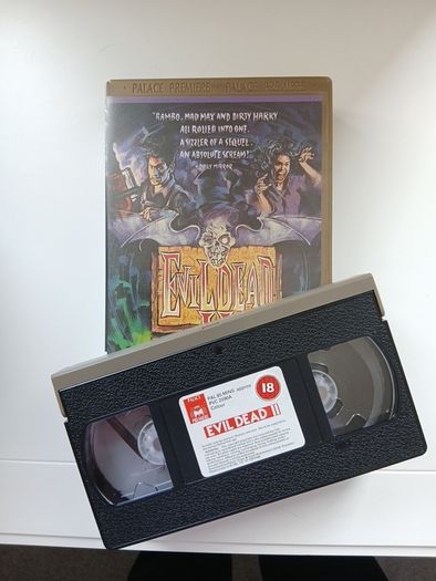 Evil Dead 2 Kiss Your Nerves Goodbye Film On Large Box Rental Version (Not Ex Rental)
