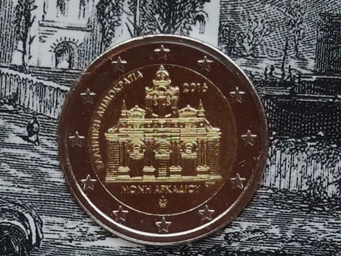 Greece 2 Euro Base Metals Brilliant Uncirculated Coin 2016 - 150 Years from the Arkadi Monastery Torching - 2 Euro Commemorative Coin