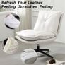 Leather Recoloring Balm, Leather Repair Kit for Furniture Vinyl Sofa, Purse, Shoes, Car Seats, Steering, Leather Couch Paint Leather Color Restorer on Faded & Scratch Quick Dry (75ML WHITE) Image 3