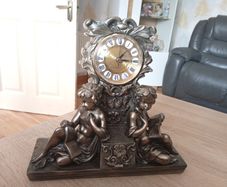 Vintage Cherub Mantel Clock by Academy