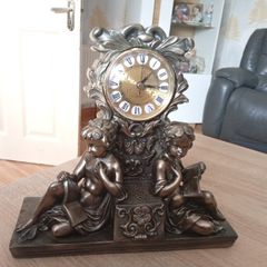 Vintage Cherub Mantel Clock by Academy