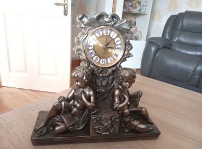 Vintage Cherub Mantel Clock by Academy