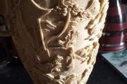 Vintage carved resin  vase