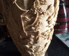 Vintage carved resin  vase
