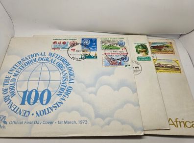 Africa First Day Covers x5 1977 1975 1973 Not Used
