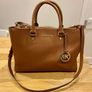 Michael Kors large tan leather bag Image 8